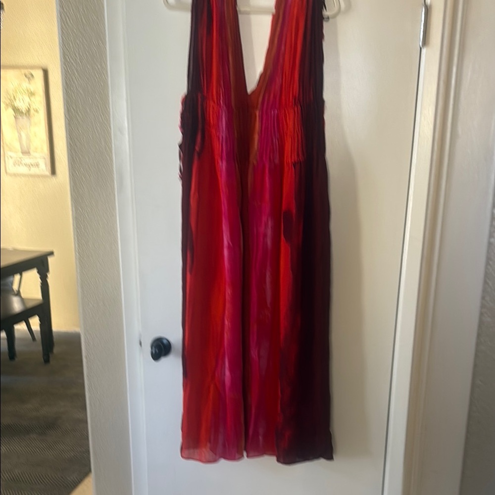 Elegant Red and Pink Women's Dress
